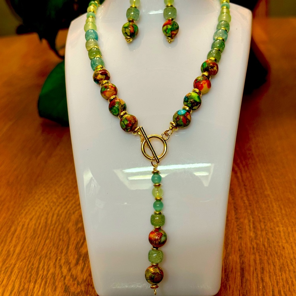 Necklace and matching earrings